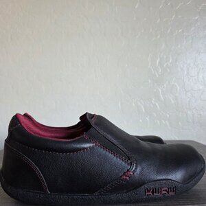 Kuru Kivi Leather Slip-On Shoes Loafers Black Size Women's 9.5 Comfort Casual